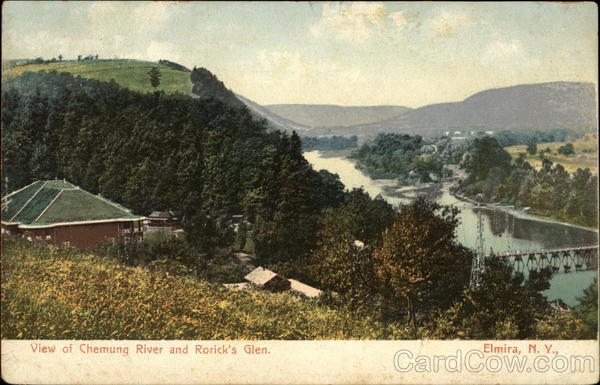 View of Chemung River and Rorick's Glen Elmira New York