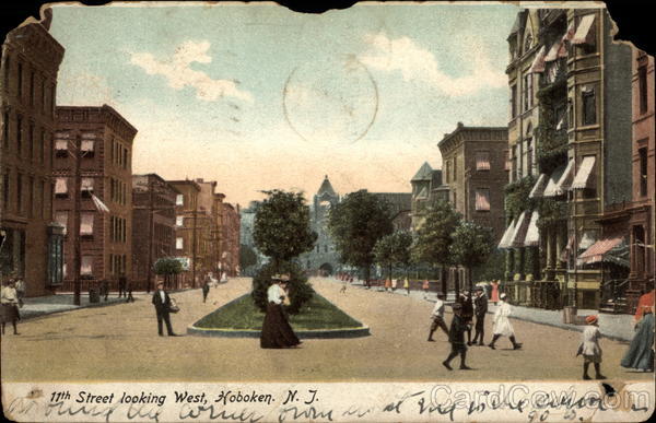 11th Street looking West Hoboken New Jersey