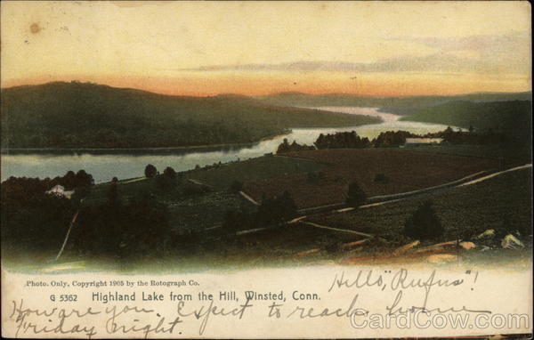 Highland Lake from the Hill Winsted Connecticut