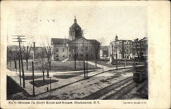Broome Co. Court House and Square Postcard