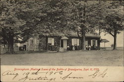 Birmingham Meeting, Scene of the Battle of Brandywine Chadd's Ford, PA Postcard Postcard