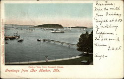 Harbor View from Newport House Bar Harbor, ME Postcard Postcard