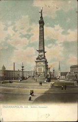 Soldiers Monument Indianapolis, IN Postcard Postcard