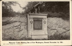 Memorial Tablet Marking Site of Fort Washington, Erected November 16, 1901 Maryland
