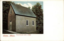 First Church, built in 1634 Salem, MA Postcard Postcard