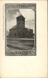 City Hall & Memorial Building Franklin Falls, NH Postcard Postcard