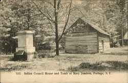 Indian Council House and Tomb of Mary Jamison Portage, NY Postcard Postcard