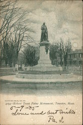 Robert Treat Paine Monument Taunton, MA Postcard Postcard