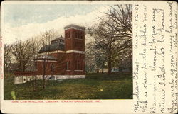 Gen. Lew Wallace Library Crawfordsville, IN Postcard Postcard