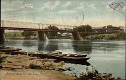 River Front Amsterdam, NY Postcard 