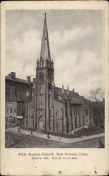 First Baptist Church New Britain, CT Postcard Postcard