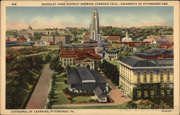 Schenley Farm District Showoing Carnegie Tech., University of Pittsburgh Pennsylvania