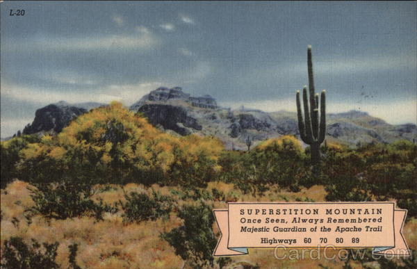 View of Superstition Mountain Apache Junction Arizona