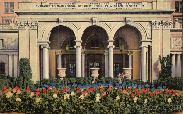 Entrance to Main Loggia, Breakers Hotel Palm Beach Florida