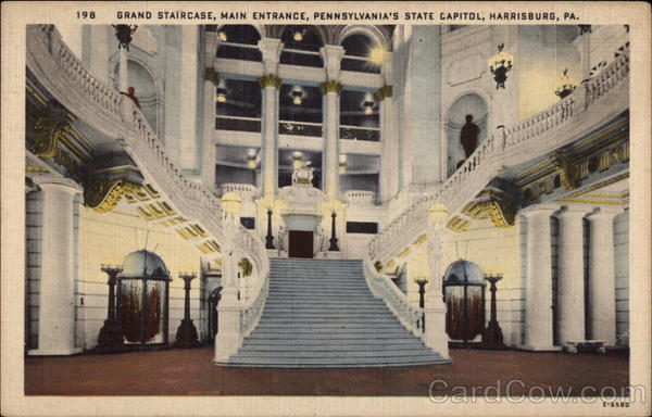 Grand Staircase, Main Entrance, Pennsylvania's State Capitol Harrisburg