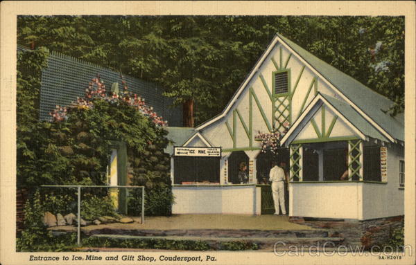 Entrance to Ice Mine and Gift Shop Coudersport Pennsylvania