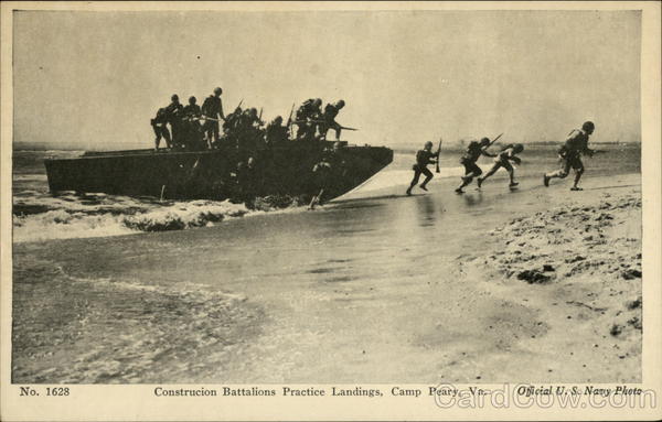 Construction Battalions Practice Landings Camp Peary Virginia
