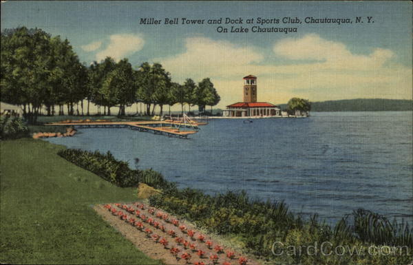 Miller Bell Tower and DOck at Sports Club Chautauqua New York