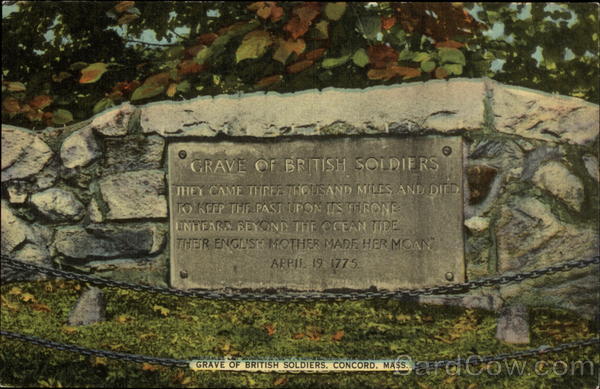Grave of British Soldiers Concord Massachusetts