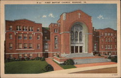 First Baptist Church Roanoke, VA Postcard Postcard