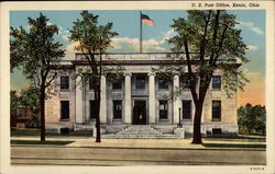 U.S. Post Office Xenia, OH Postcard Postcard