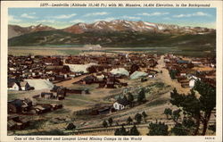 Leadville with Mt. Massive in the Background Colorado Postcard Postcard