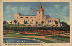Zembo Mosque from Italian Gardens Postcard