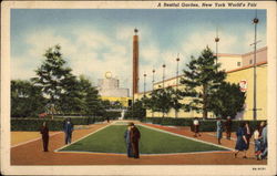 A Restful Garden, New York World's Fair Postcard