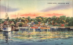 Harbor Scene Annisquam, MA Postcard Postcard