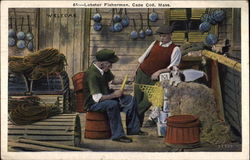 Lobster FIshermen Postcard