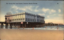 The Ocean Pier and Casino Postcard
