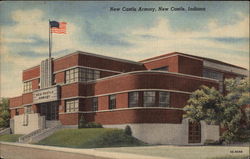 New Castle Armory Indiana Postcard Postcard