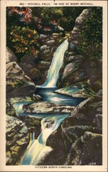 Mitchell Falls on the Side of Mount Mitchell Postcard