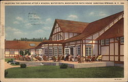 Enjoying the Sunshine After a Mineral Water Bath, Washington Bath House Postcard