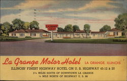 La Grange Motor Hotel Illinois Postcard Postcard