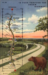 A Tour through the Dream Highway Pennsylvania Postcard Postcard