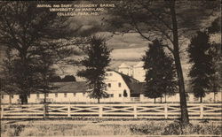 Animal and Dairy Husbandry Barns, University of Maryland College Park, MD Postcard Postcard