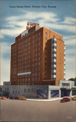 The Town House Hotel Kansas City, KS Postcard Postcard