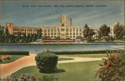 West High School from the Sunken Gardens Postcard