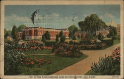 Post Office from Derrings Oaks Extension Postcard