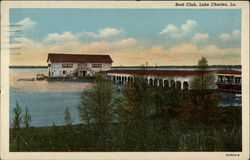 Boat Club Lake Charles, LA Postcard Postcard