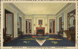 Reception Hall - International Eastern Star Temple Postcard