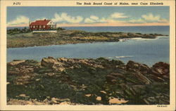 The Rock Bound Coast of Maine Cape Elizabeth, ME Postcard Postcard