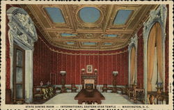 State Dining Room, International Eastern Star Temple Postcard