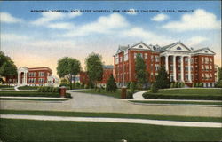 Memorial Hospital and Gates Hospital for Crippled Children Elyria, OH Postcard Postcard