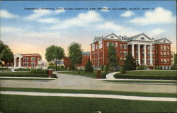 Memorial Hospital and Gates Hospital for Crippled Children Postcard