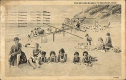 The Bathing Beach at Frankfort Postcard