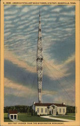 WSM - America's Tallest Radio Tower Postcard