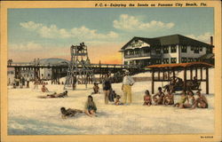 Enjoying the Sands Panama City Beach, FL Postcard Postcard