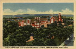 Campus quadrangle, University of Chattanooga Postcard